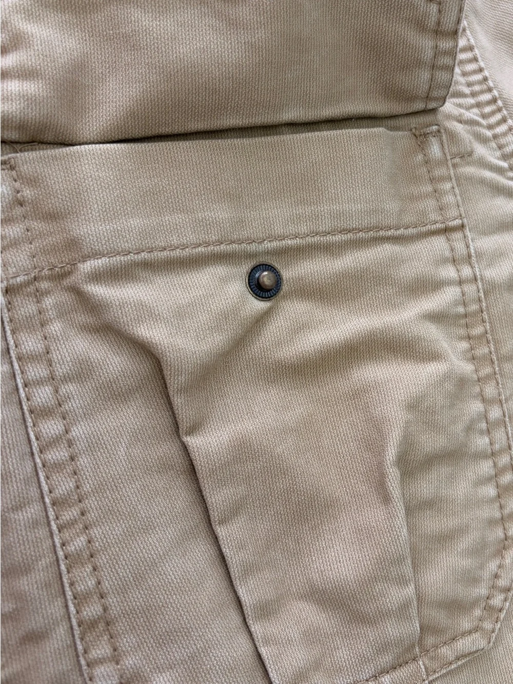 Timberland men’s military/field-style jacket in tan/khaki, size Small.